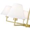 Z-Lite Leila Chandelier, 5-Light, 34 In.W x 10.75 In.H, Luxe Gold/White Linen 744-34R-LG - alternate 8